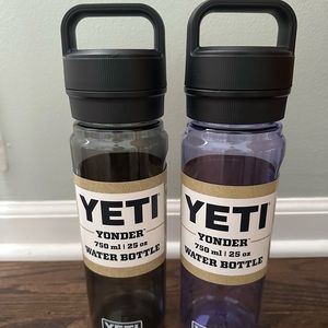Purple & Gray Yeti Water Bottles